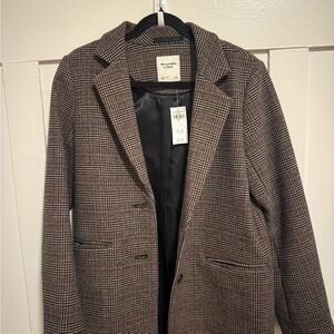 NWT Abercrombie & Fitch Plaid Blazer